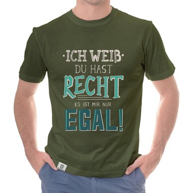 Herren T-Shirt - Ich weiss du hast recht... schwarz-weiss S
