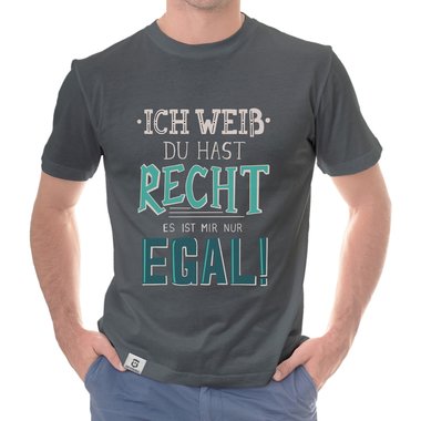 Herren T-Shirt - Ich weiss du hast recht... weiss-schwarz 5XL