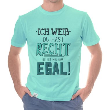 Herren T-Shirt - Ich weiss du hast recht... weiss-schwarz 5XL