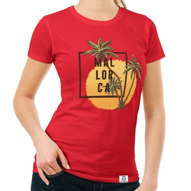 Damen T-Shirt - Mallorca Palmen und Sonne
