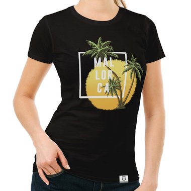 Damen T-Shirt - Mallorca Palmen und Sonne