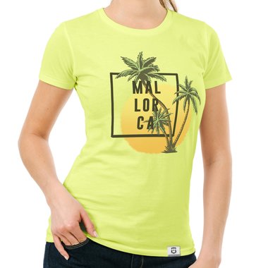 Damen T-Shirt - Mallorca Palmen und Sonne
