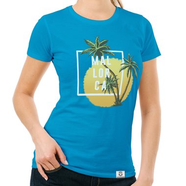 Damen T-Shirt - Mallorca Palmen und Sonne