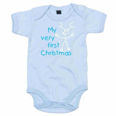 Baby Body - My very first Christmas dunkelblau-rot 50-62