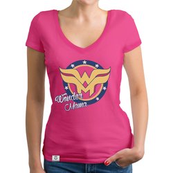 Damen T-Shirt V-Neck - Wonder Mama