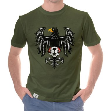 Herren T-Shirt - WM - Bundesadler weiss-schwarz 5XL