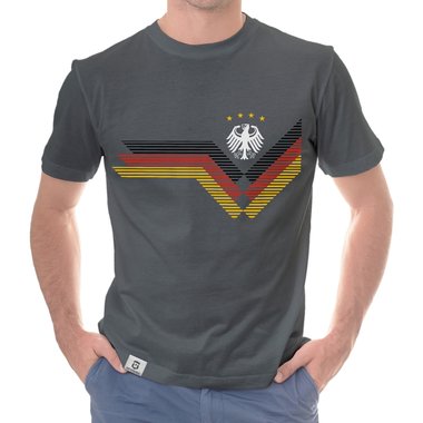 Herren T-Shirt - Deutschland WM dunkelgrau-weiss S