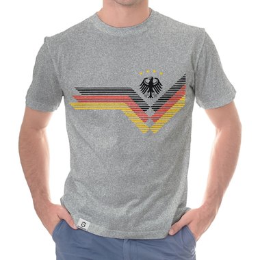 Herren T-Shirt - Deutschland WM dunkelgrau-weiss S