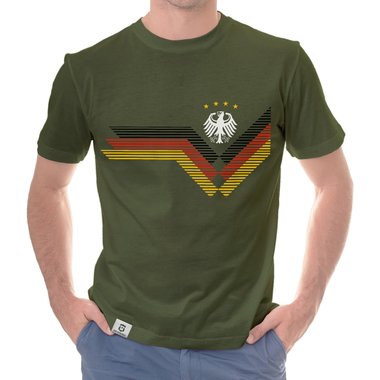 Herren T-Shirt - Deutschland WM dunkelgrau-weiss S
