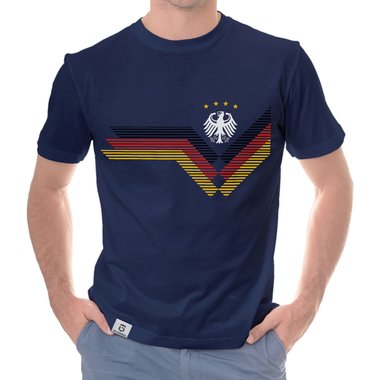 Herren T-Shirt - Deutschland WM dunkelgrau-weiss S