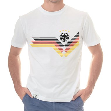 Herren T-Shirt - Deutschland WM dunkelgrau-weiss S