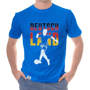 Herren T-Shirt - Fuball Deutschland weiss-schwarz 5XL