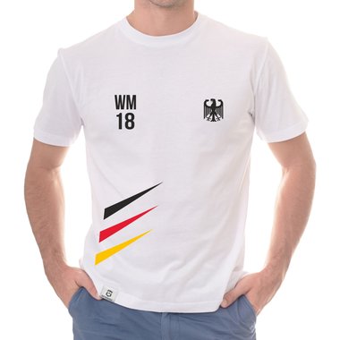 Herren T-Shirt - Deutschland Pfeile mit Wunschnummer weiss-schwarz 5XL