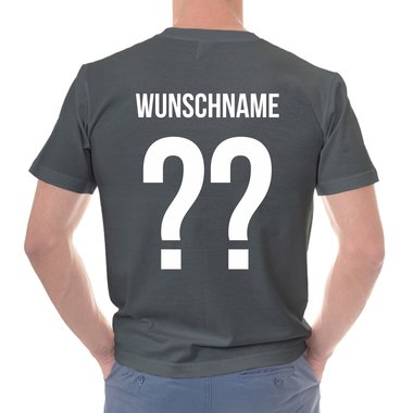 Herren T-Shirt - Deutschland Pfeile mit Wunschnummer weiss-schwarz 5XL