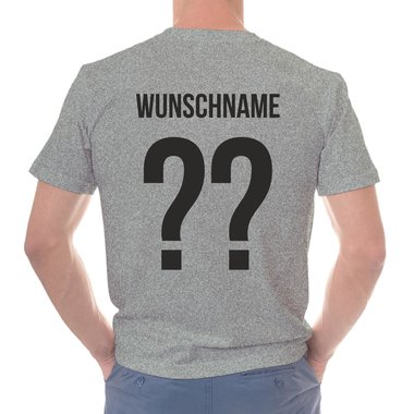 Herren T-Shirt - Deutschland Pfeile mit Wunschnummer weiss-schwarz 5XL