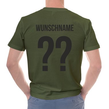 Herren T-Shirt - Deutschland Pfeile mit Wunschnummer weiss-schwarz 5XL