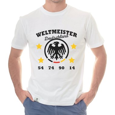 Herren T-Shirt - Deutschland Fußball Weltmeister 54 74 90 14