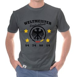 Herren T-Shirt - Deutschland Fuball Weltmeister 54 74 90 14