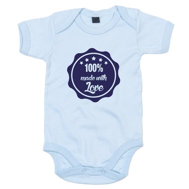 Baby Body - 100% Made with love dunkelblau-cyan 50-62
