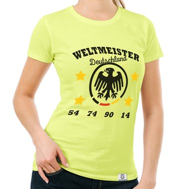 Damen T-Shirt - Weltmeister Deutschland 54 74 90 14