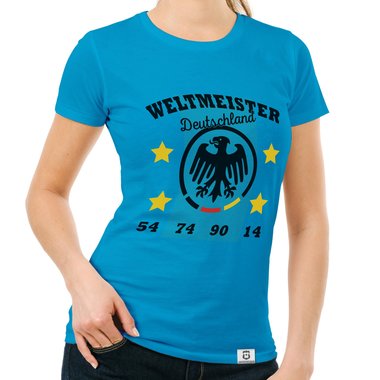 Damen T-Shirt - Weltmeister Deutschland 54 74 90 14