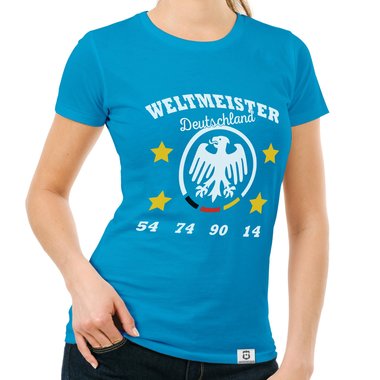 Damen T-Shirt - Weltmeister Deutschland 54 74 90 14
