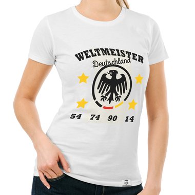 Damen T-Shirt - Weltmeister Deutschland 54 74 90 14