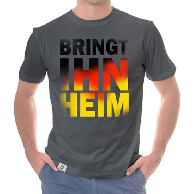 Herren T-Shirt - WM - Bringt ihn heim dunkelgrau S