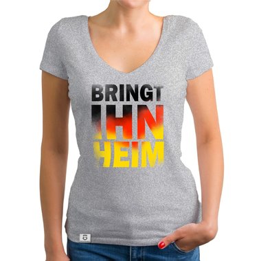 Damen T-Shirt V-Neck - WM - Bringt ihn heim
