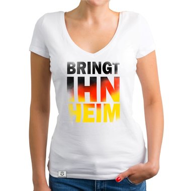 Damen T-Shirt V-Neck - WM - Bringt ihn heim