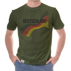 Herren T-Shirt - Deutschland - Flaggenlinien mit...