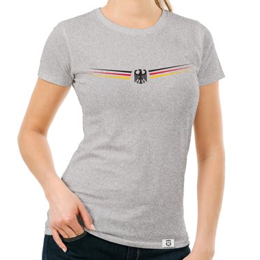 Damen T-Shirt - Deutschland Shirt mit Wunschnamen und Wunschnummer limon-schwarz S
