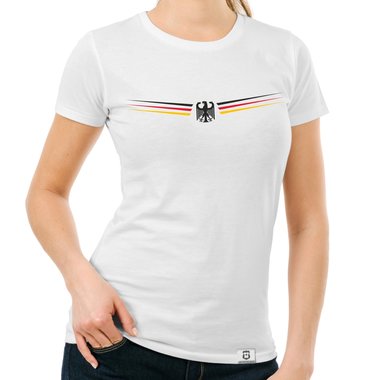 Damen T-Shirt - Deutschland Shirt mit Wunschnamen und Wunschnummer limon-schwarz S