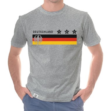 Herren T-Shirt - Deutschland - Fuball EM Siege schwarz-weiss S