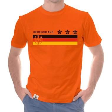 Herren T-Shirt - Deutschland - Fuball EM Siege schwarz-weiss S