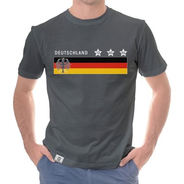 Herren T-Shirt - Deutschland - Fuball EM Siege schwarz-weiss S
