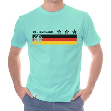 Herren T-Shirt - Deutschland - Fuball EM Siege weiss-schwarz 5XL