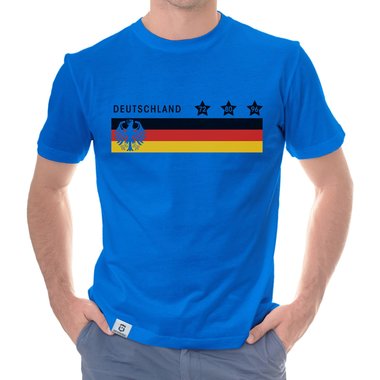 Herren T-Shirt - Deutschland - Fuball EM Siege weiss-schwarz 5XL