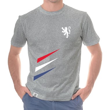 Herren T-Shirt - Niederlande - mit Wunschnummer und Wunschnamen  orange-weiss S