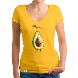 Damen T-Shirt V-Neck - Avocado Mama