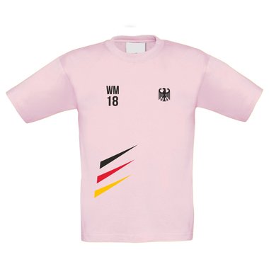 Kinder T-Shirt - WM 18 - Deutschland weiss-schwarz 152-164
