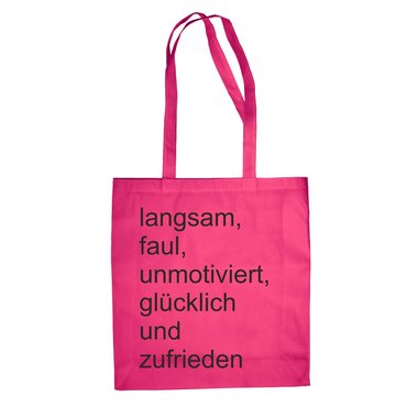 Baumwolltasche Jutebeutel Langsam... Zufrieden