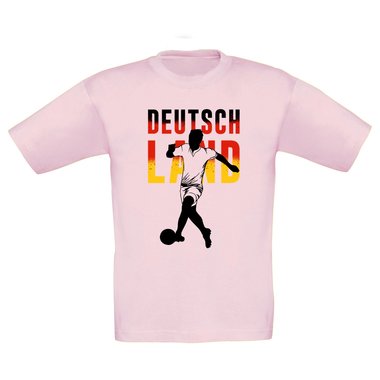 Kinder T-Shirt - Fuball Deutschland dunkelblau-weiss 98-104