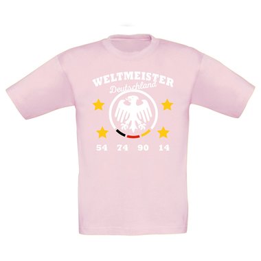 Kinder T-Shirt - Fuball Weltmeister weiss-schwarz 152-164