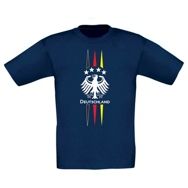 Kinder T-Shirt - Fuball Adler - Germany weiss-schwarz 152-164