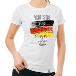 Damen T-Shirt - Ich bin eine Fuball Prinzessin