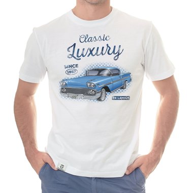 Herren T-Shirt - Classic Luxury - Since 1957 weiss-t�rkis 5XL