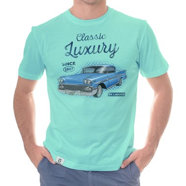 Herren T-Shirt - Classic Luxury - Since 1957 weiss-t�rkis 5XL