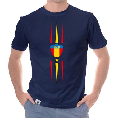 Herren T-Shirt - Fuball Fan Spanien hellgrau 4XL