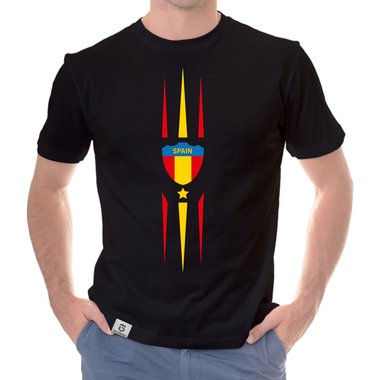 Herren T-Shirt - Fuball Fan Spanien hellgrau 4XL